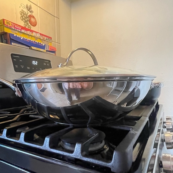 Original Prince House Stainless Steel Stir Fry Pan with serving spoon - Picture 4 of 12